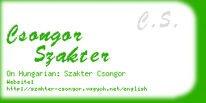 csongor szakter business card